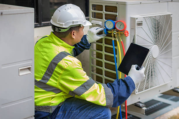 Professional Air Duct Cleaning technician working in Coatesville, IN